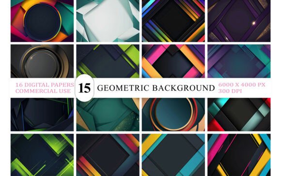 Download Colorful Geometric Abstract Background - Premium Resources