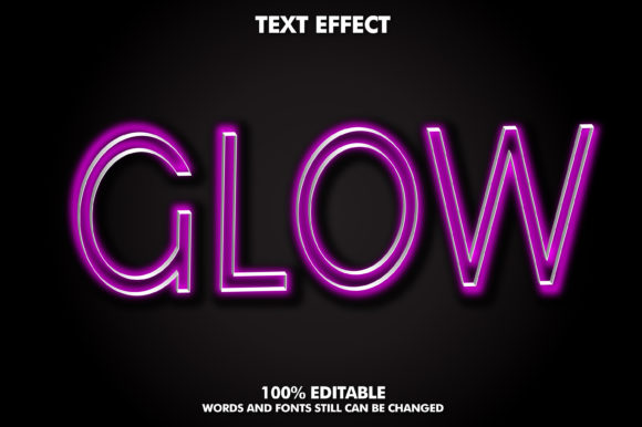 Download Editable Text Effect - Glow Effect - Premium Resources